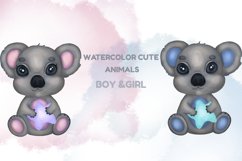 Baby animals watercolor bundle clipart. Sublimation baby Product Image 6