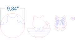 Baby Name Sign Cat SVG laser cut file for Glowforge Product Image 4
