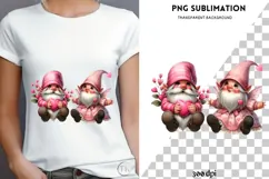 Valentine gnomes png design for T-shirts Product Image 4