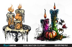 Spooky Gothic Candle Table Clipart Bundle Product Image 4