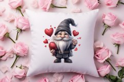 Black Gnome Valentines Day Clipart, Valentines Clipart Product Image 4