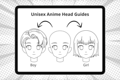 Unisex Head Guides Stamps, Procreate face Brushes Product Image 4