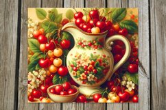Berries | 8 Retro style Skinny tumbler Sublimation designs Product Image 4