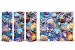 3D Seashell Tumbler Design. Sea Tumbler Sublimation Product Image 2