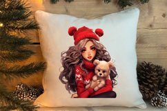 Cute Christmas Little Girl Sublimation Clipart Product Image 4