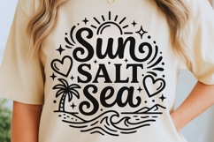 Sun Salt Sea Svg, Summer Vibes Svg, Beach Vacation Svg. Product Image 5