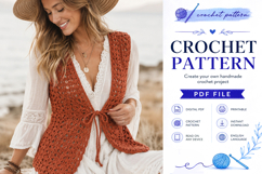Crochet Peplum Vest Pattern PDF Product Image 6
