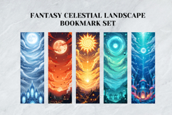 Fantasy Celestial Landscape Bookmark Set,Cosmic Galaxy Book Product Image 4