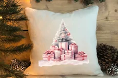 Pink Christmas gifts clipart sublimation, Christmas PNG Product Image 4