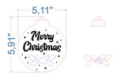 Christmas Ornament SVG laser cut files for Glowforge Product Image 4
