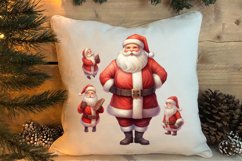 Watercolor Santa Claus Sublimation Clipart, Santa PNG Product Image 4