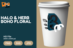 Halo &amp; Herb Boho Floral Monogram Product Image 1