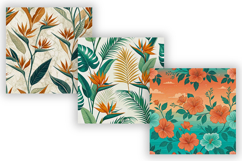 Bird of Paradise Majesty Seamless Pattern, Vibrant Orange Product Image 4
