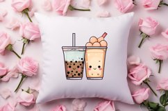 Cute Bubble Tea Valentine Clipart, Valentines Clipart Product Image 4