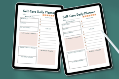 Cute Self-Care Daily Planner Template for Canva | Editable Product Image 4