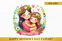 Cute Mom's Day Happy Mothers Day Clipart Product Image 1