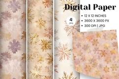 Gold Snowflake Bokeh Sparkle Christmas Background Backdrop Product Image 1
