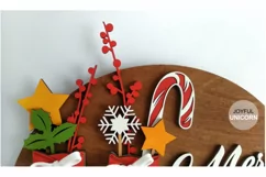 Merry and Bright Sign SVG | Christmas Door Hanger SVG file Product Image 4