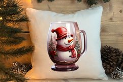 Christmas Wine Cup Sublimation Clipart Product Image 4