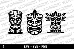 Tiki tribal wooden mask set and Tiki mug. Hawaiian tradition Product Image 4