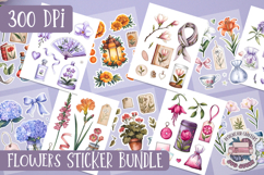 Flower sticker Sheet Bundle 103 Sheets Flowers Summer Spring Product Image 3