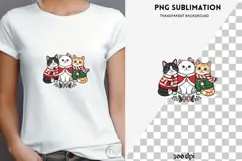 Cute Christmas cats png design for T-shirts Product Image 4