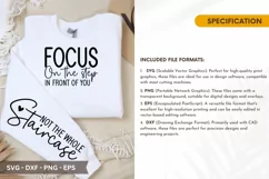 Focus On The Step in Front Of You - Sleeve T-shirt SVG Product Image 4