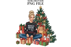 Christmas motivational women png design for T-shirts Product Image 1