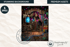 Horrific Carnival Backdrop Creepy Circus Halloween Product Image 1