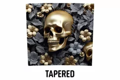 3D Skull Flowers Tumbler Sublimation Wrap | 3D Tumbler wrap Product Image 3