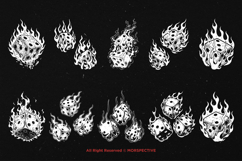 10 Bundle Dark Art Fire Dice Gamble Casino Fortune Roll Cube Product Image 6