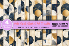Gold Opal Alcohol Ink Marble JPG Product Image 1