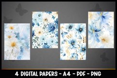4 Digital Papers Vintage Florals I Vintage Theme Product Image 2