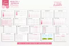 Health & Fitness Planner Canva Templates | 63 Pg | PINKS Product Image 4