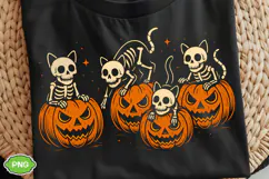 Spooky Season PNG, Halloween Pumpkin Cat PNG, Spooky Vibes Product Image 1