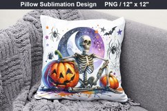 halloween Skeleton - Halloween pillow Sublimation Design Product Image 5