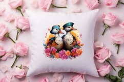 Valentines Day Mandarin Duck Couple, Christmas Clipart Product Image 4