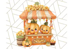 Creepy Carnival Halloween Clipart PNG with Hayride Art Product Image 4