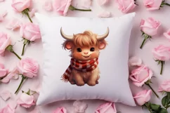 Valentine's Highland Cow Clipart, Valentine Couplet Product Image 4