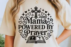 Mama Powered By Prayer Svg, Christian Mom Svg, Faith Mom Svg Product Image 5