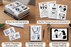 Mental Health &amp; Therapy Doodle Illustrations Product Image 4