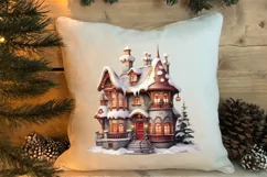 Fairy Christmas House Sublimation Clipart, Fairy Christmas Product Image 4