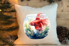 Pets Love Christmas Watercolor Clipart, Christmas PNG Product Image 4