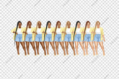 Hello Summer clipart, Ferris wheel carnival Hydrangea PNG Product Image 3