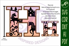 Unicorns Large H wall Letter 3 layer sign Product Image 4