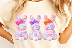 Faux Yarn Easter PNG, Easter Bunny PNG, Faux yarn Bunny PNG Product Image 2