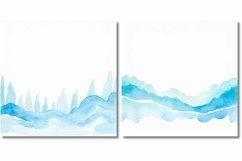 Blue Watercolor Painting Border Backgrounds Product Image 3