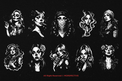 10 Bundle Dark Art Gangster Girl Mafia Muertos Mexicana Product Image 6