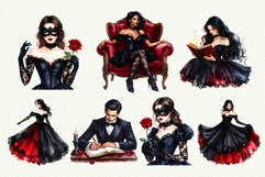 Gothic Romantasy Clipart Bundle BookTok Smut Dark Romance Product Image 4