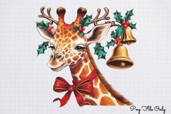 Christmas Giraffes Clipart PNG Product Image 1